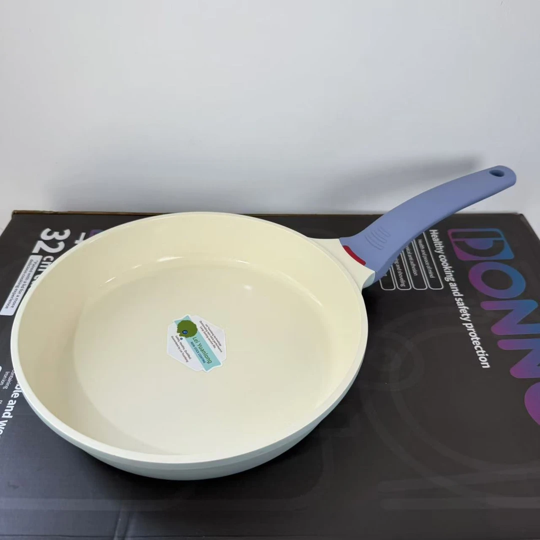 24cm陶瓷釉面不粘平底煎盘平底不粘锅全灶具通用