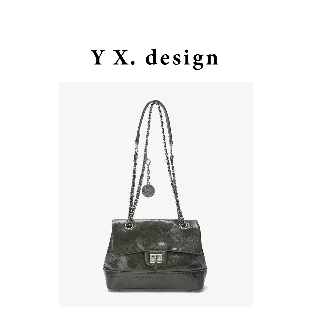 2025新款百搭时尚高级感手提单肩女包D9629-1#布拉绿