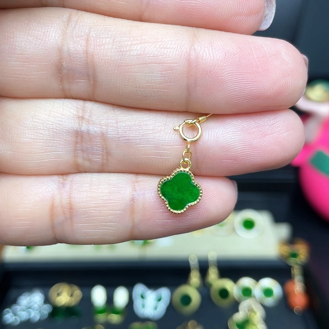 翡翠银S925镶嵌颈饰翡翠