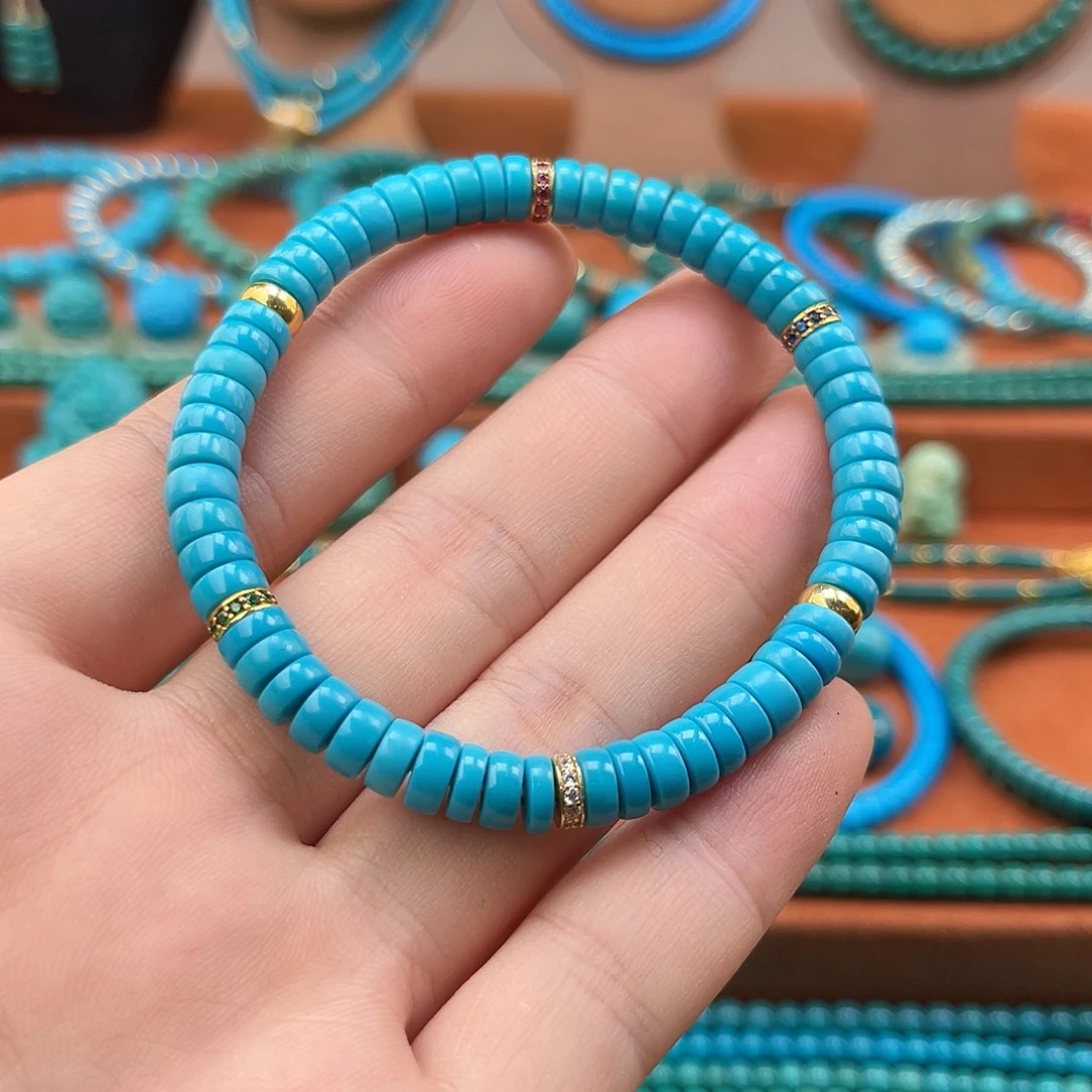 绿松石18K金镶嵌珠宝奇石