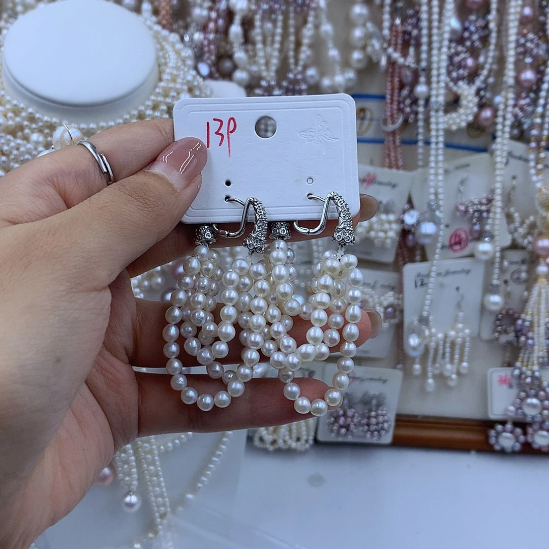 项链银S925镶嵌淡水珍珠牙**桑