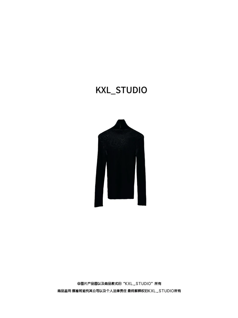 KXL-STUDIO【KELE精选】极细100%绵羊毛无缝超薄打底86001黑红灰棕