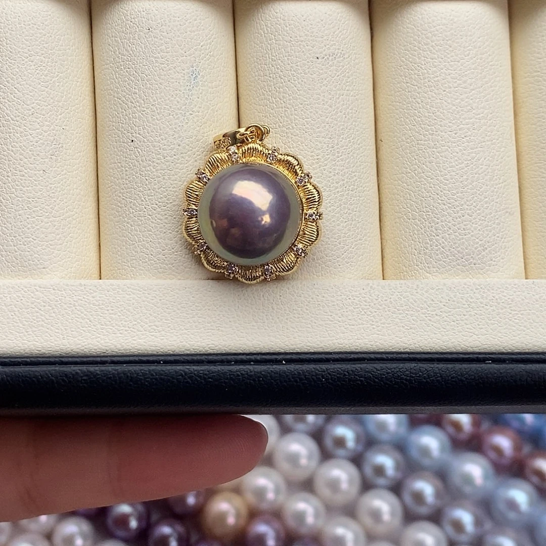 淡水珍珠银S925镶嵌颈饰