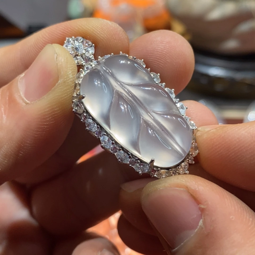 石英质玉颈饰银S925镶嵌