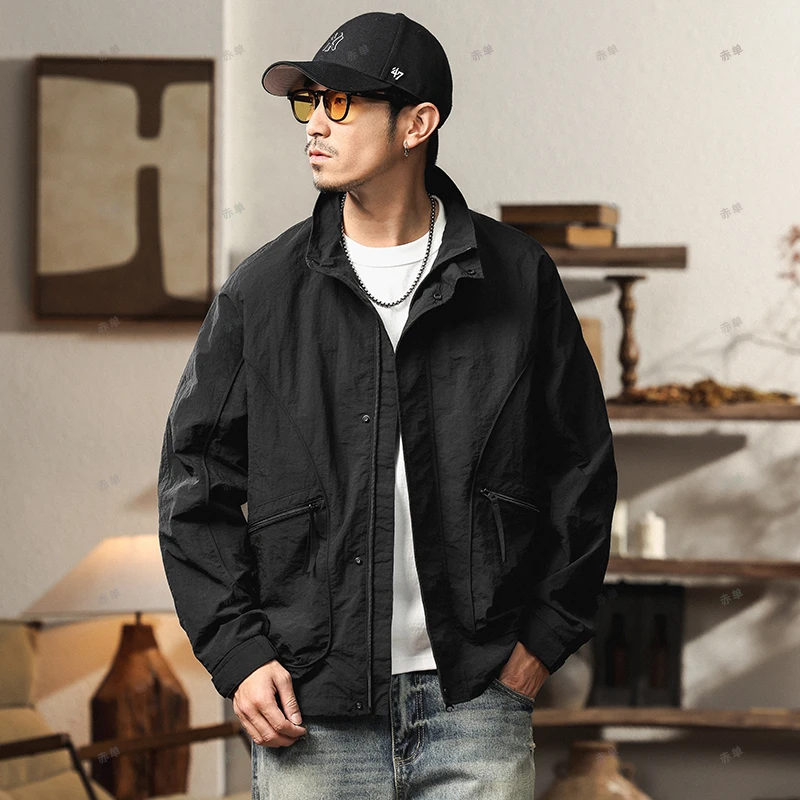 赤单9212户外山系冲锋衣男士男装春季宽松休闲工装防晒外套男春季