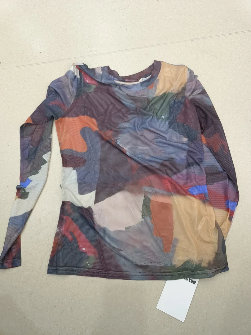 2025夏新款高级感印花长袖显瘦冰丝网纱防晒上衣