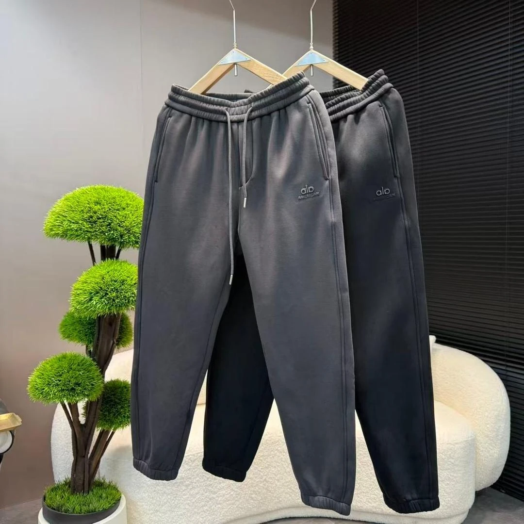 品至家冬季新款男士奥粒绒百搭休闲束口休闲裤时尚运动加绒卫裤
