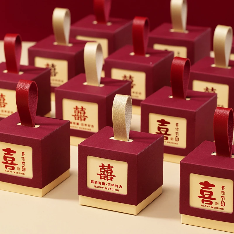 喜糖盒2025糖果礼盒新款结婚专用品手提袋子订婚伴手礼包装盒放烟