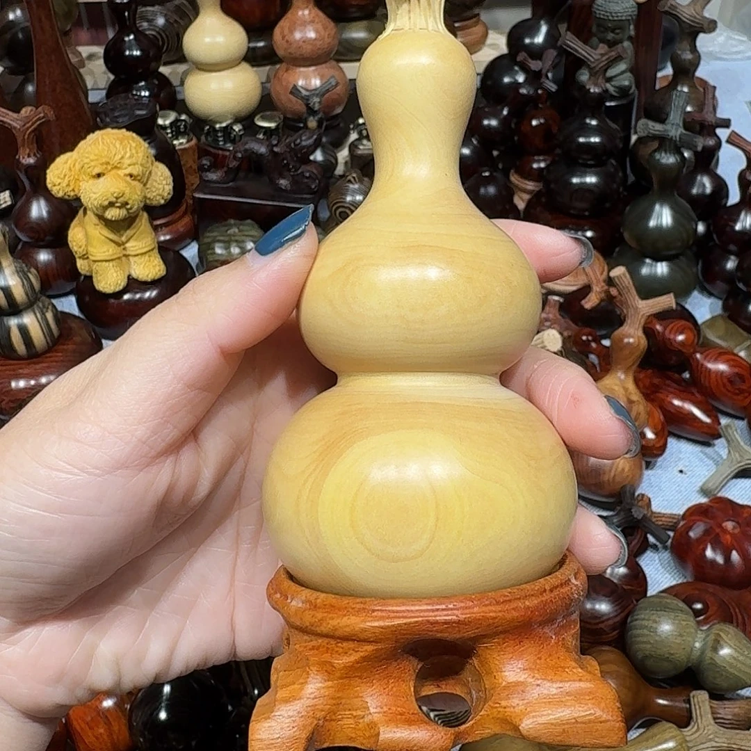 空***罐香榧木黄杨木葫芦➕底座