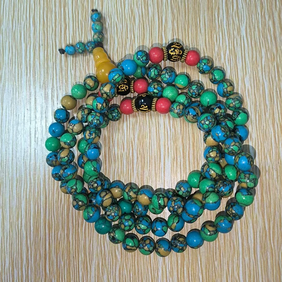 NY041 唐三彩108颗精品手串（无礼盒）