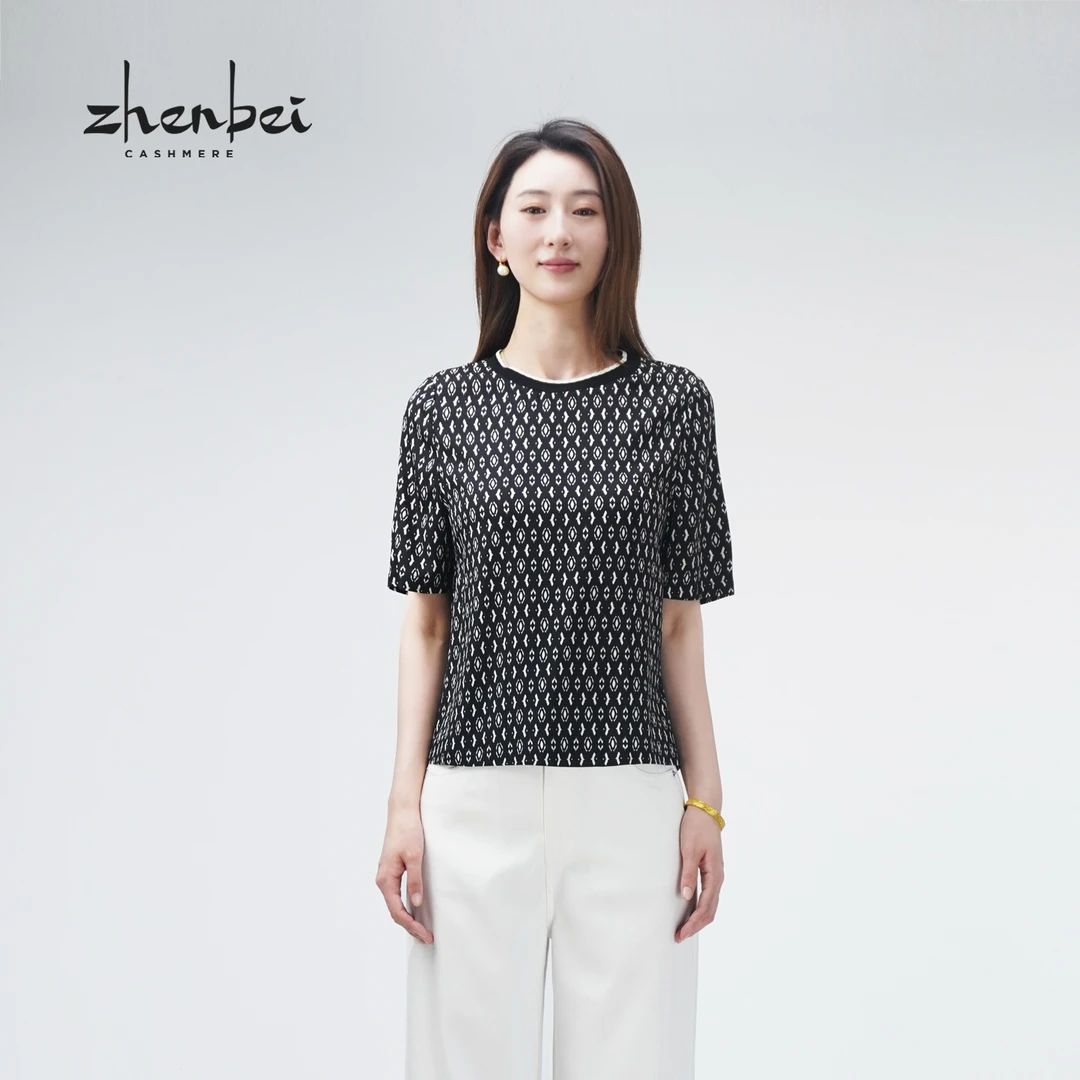 ZB/珍贝春夏新品 圆领短袖衫 45805