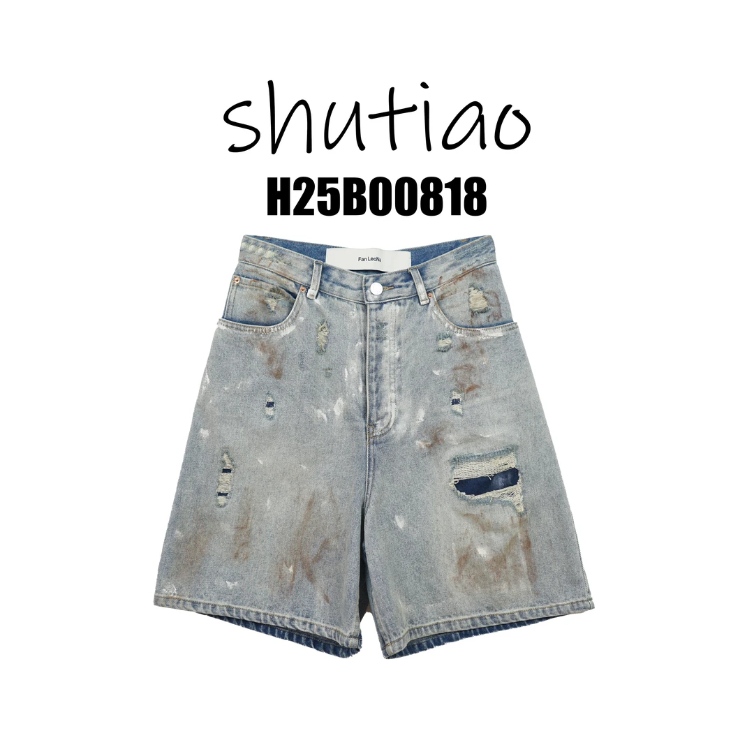 【SHUTIAO】2025春夏：新款小众设计款短裤H25B00818