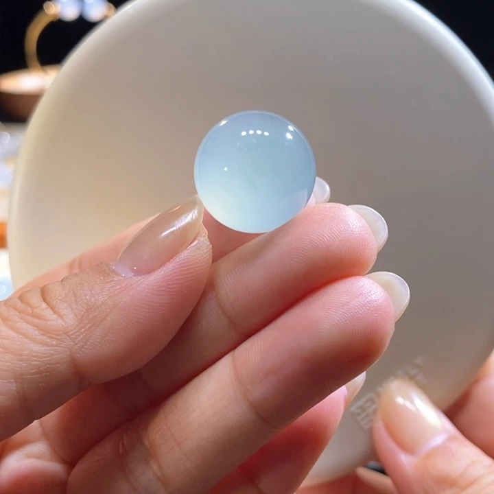 翡翠未镶嵌吊坠(不含链)翡翠冰晴蓝珠卡19.4