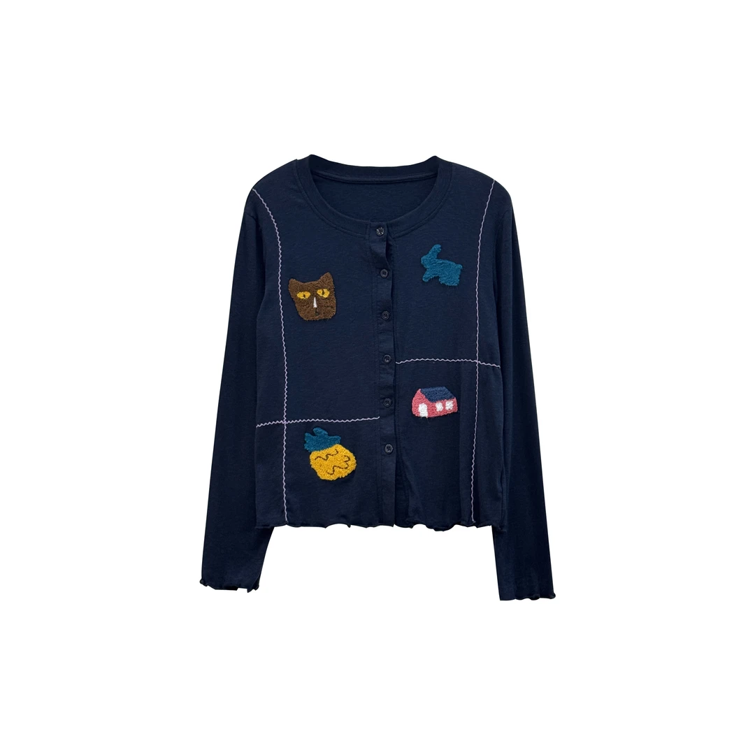 【幻象猫屋】2025秋季新款百搭字母长袖