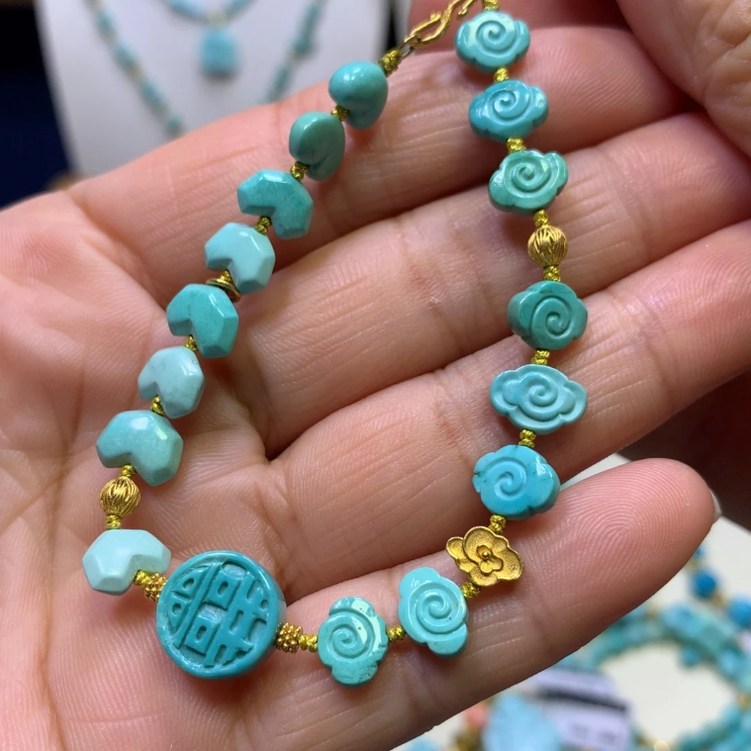 绿松石18K金镶嵌单圈