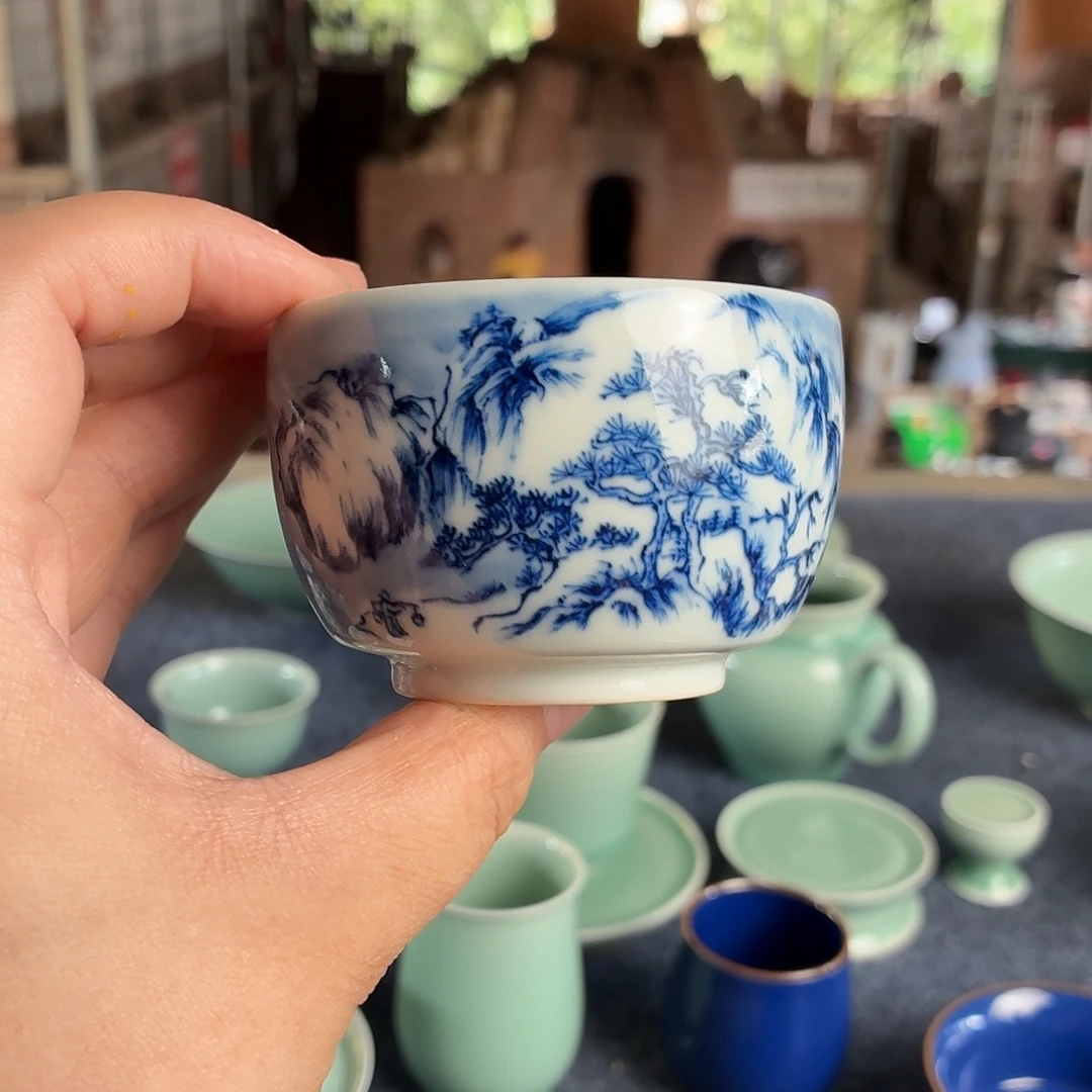 双板桥柴窑瓷器杯子