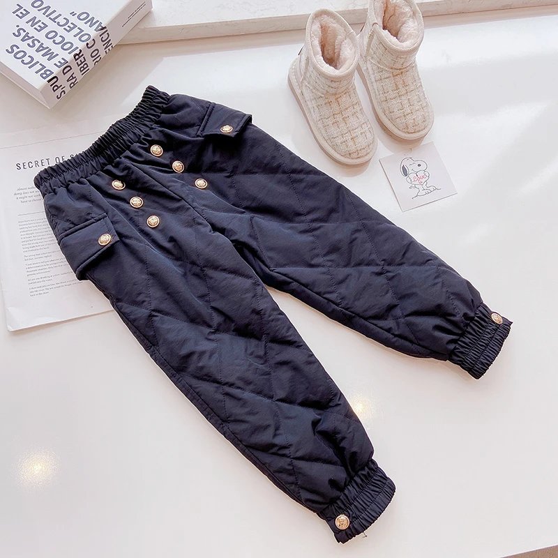 【班级守门员必备】2024冬女童加厚保暖石墨烯工装羽绒裤13427R288