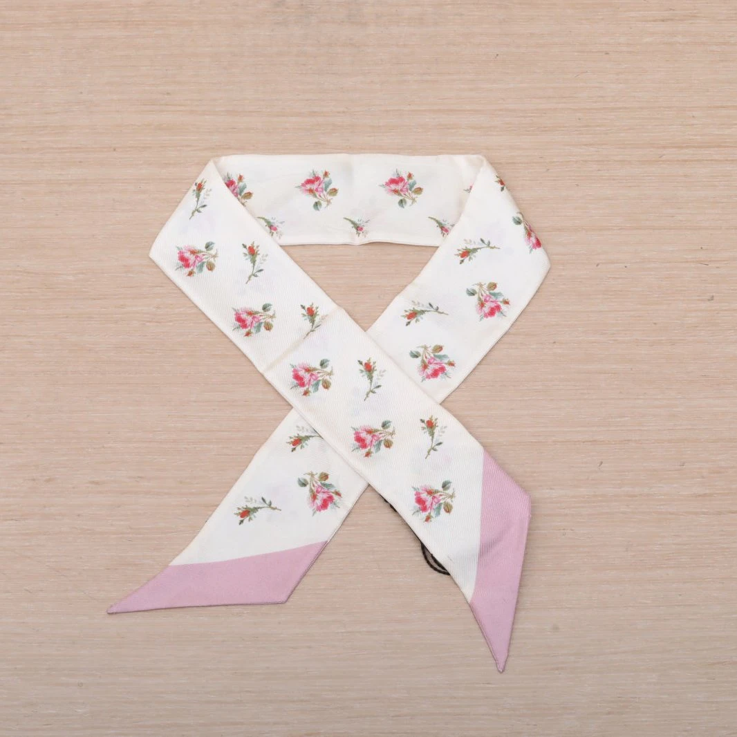 未使用 GUCCI/古驰 小花图案领结5*86 米白色 P241218256