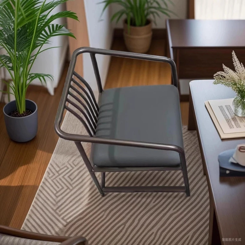 轻奢椅阳台茶几沙发椅圆凳舒适简约新中式客厅酒店办公家用餐厅