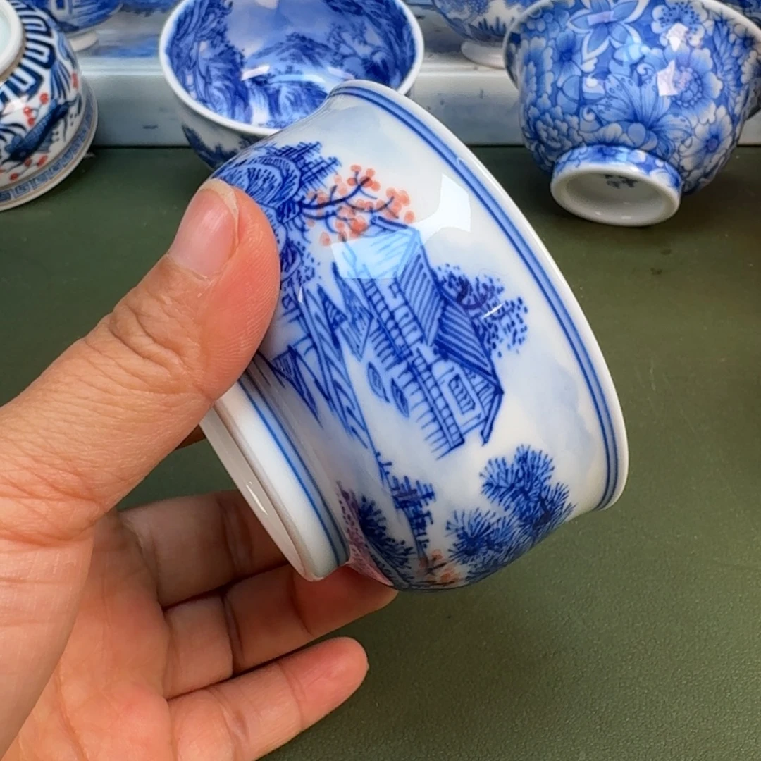 陶景德镇纯水绘茶具圆圆297