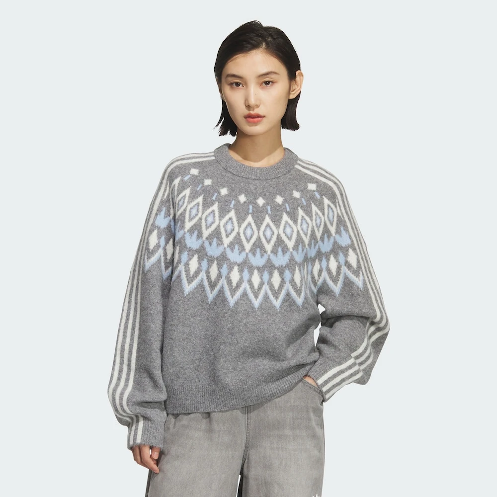 Adidas FAIR ISLE SWEATSHIRT经典针织运动衫KS5964