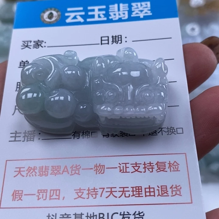 翡翠未镶嵌颈饰多人貔貅