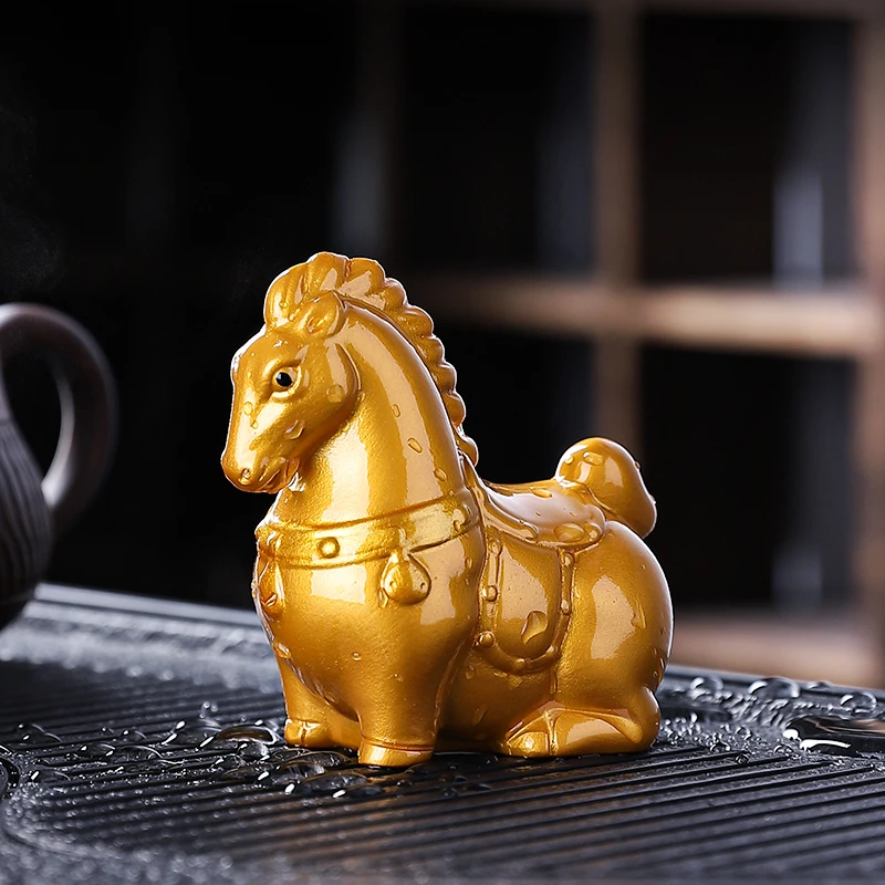 创意遇水变色唐风茶玩树脂茶宠摆件功夫茶具配件茶桌茶盘装饰品