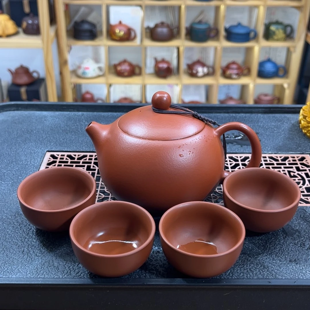 紫砂紫砂胖西施（一壶四杯）