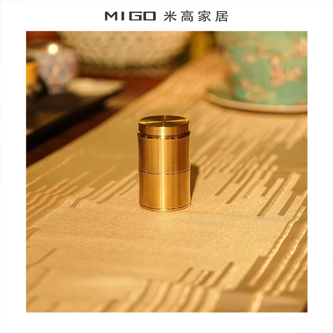 【米高家居】高档黄铜牙签筒便携创意牙签罐现代简约金属工艺品