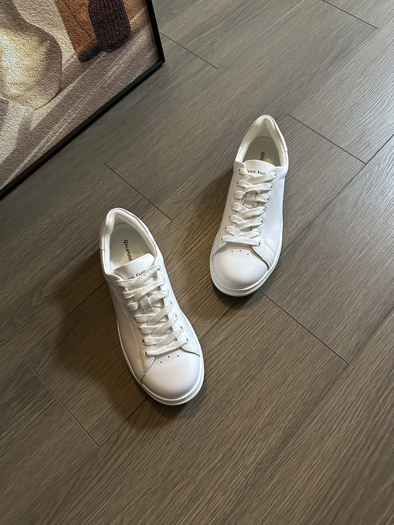 小白鞋真皮系带单鞋真皮休闲浅口单鞋女鞋
