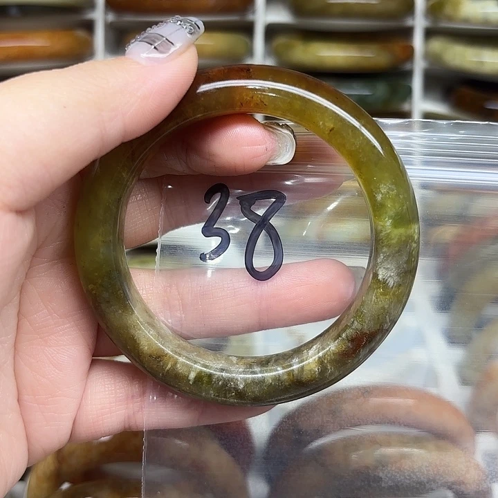 福***觉蛇纹石玉未镶嵌手镯（圆镯）