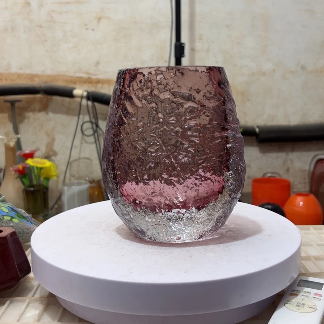 弘扬琉璃花器微瑕高度18