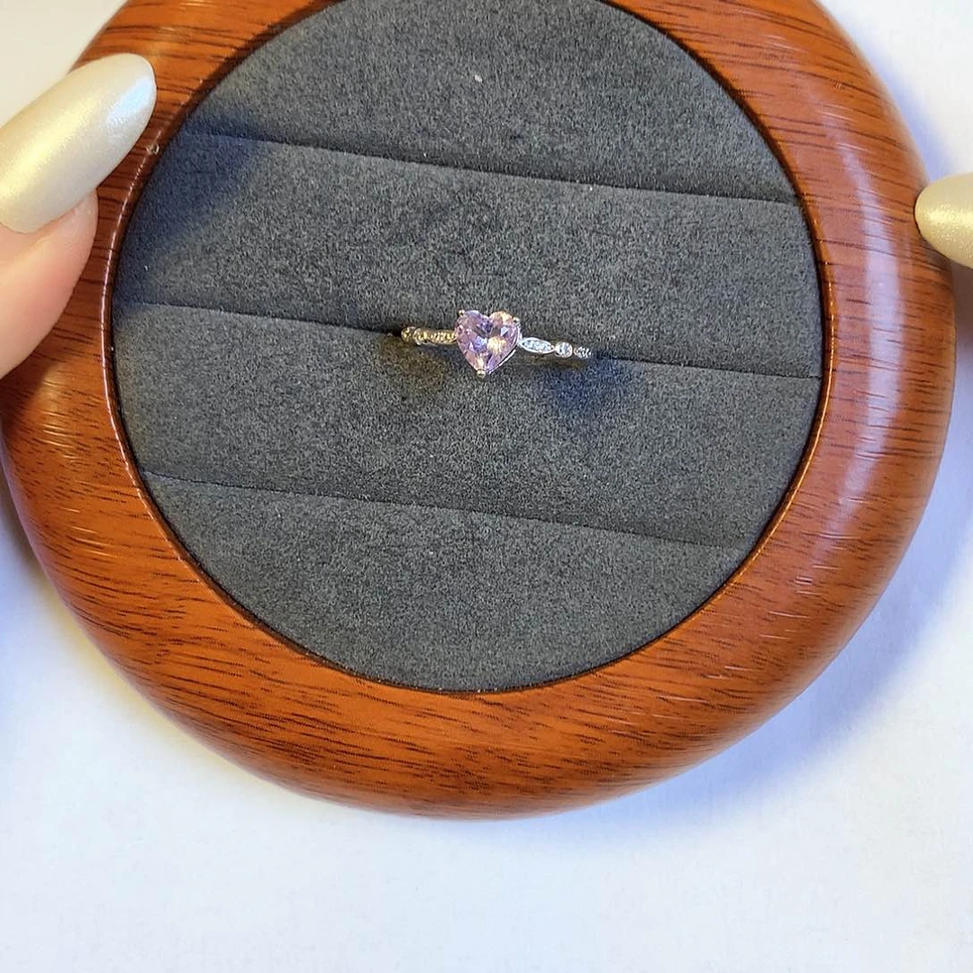 紫晶戒指银S925镶嵌戒指