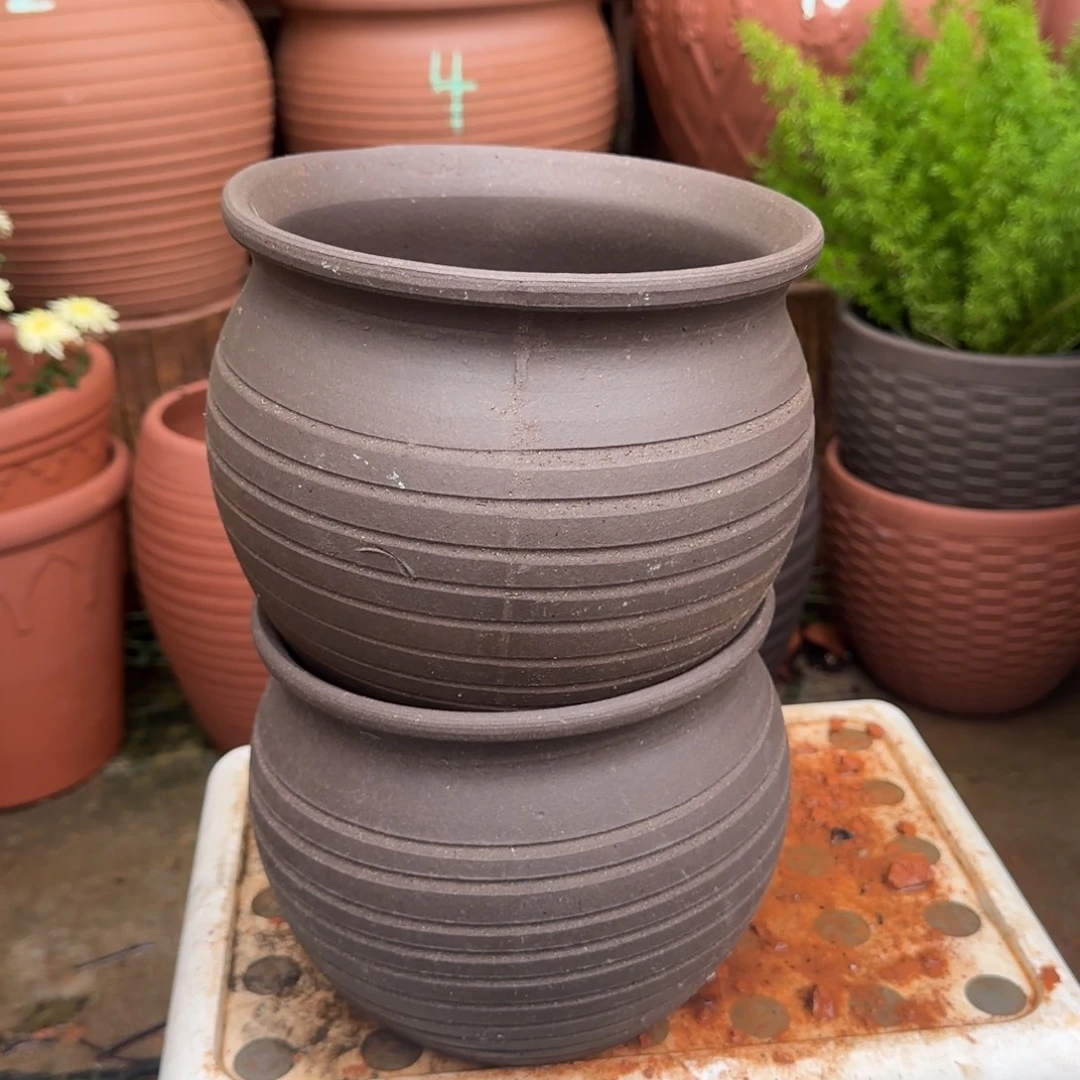 紫砂花盆口18高15宜兴紫砂