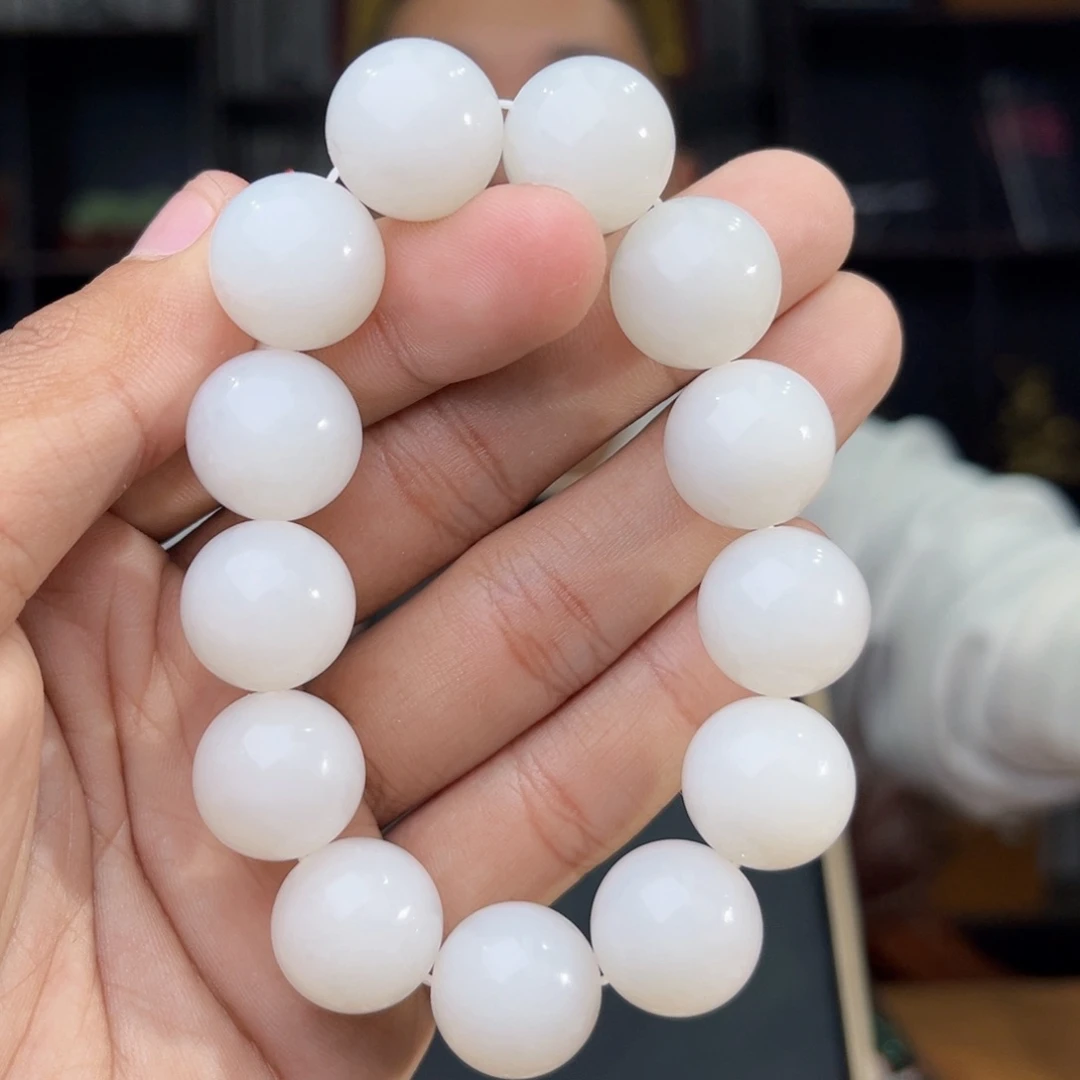 和田玉未镶嵌手串天然和田玉新疆且末米达卡16