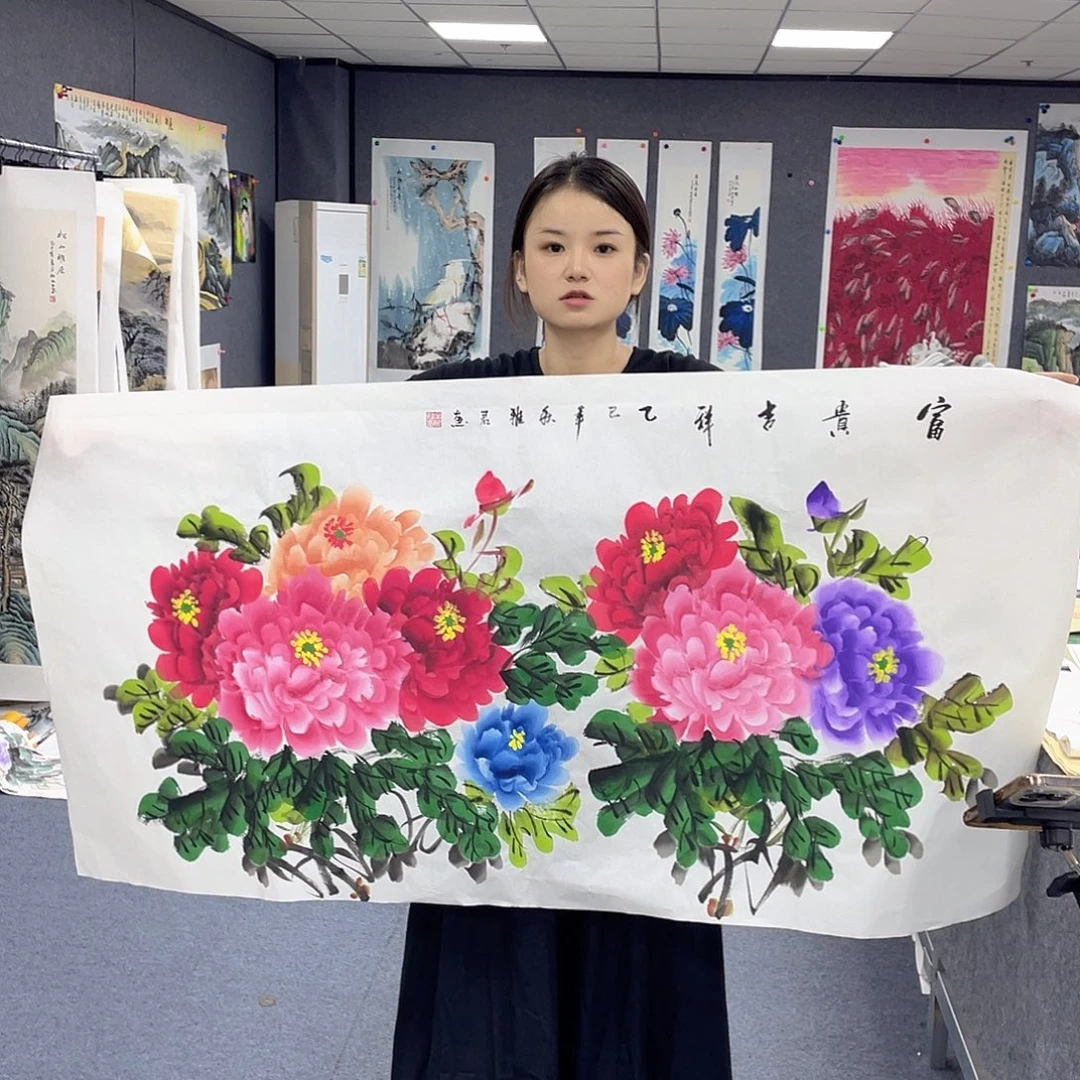 国画作品小姐姐放漏…