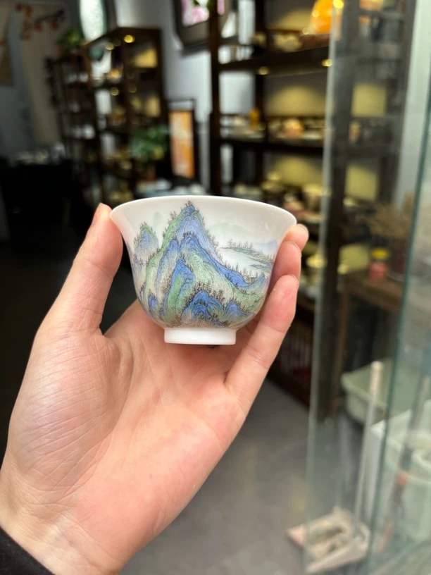 青绿山水千里江山图主人杯