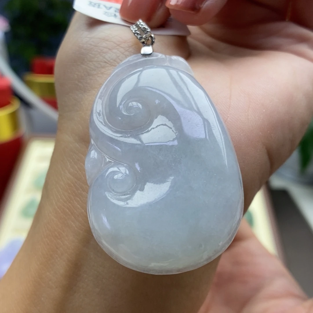 翡翠银S925镶嵌颈饰吊坠12
