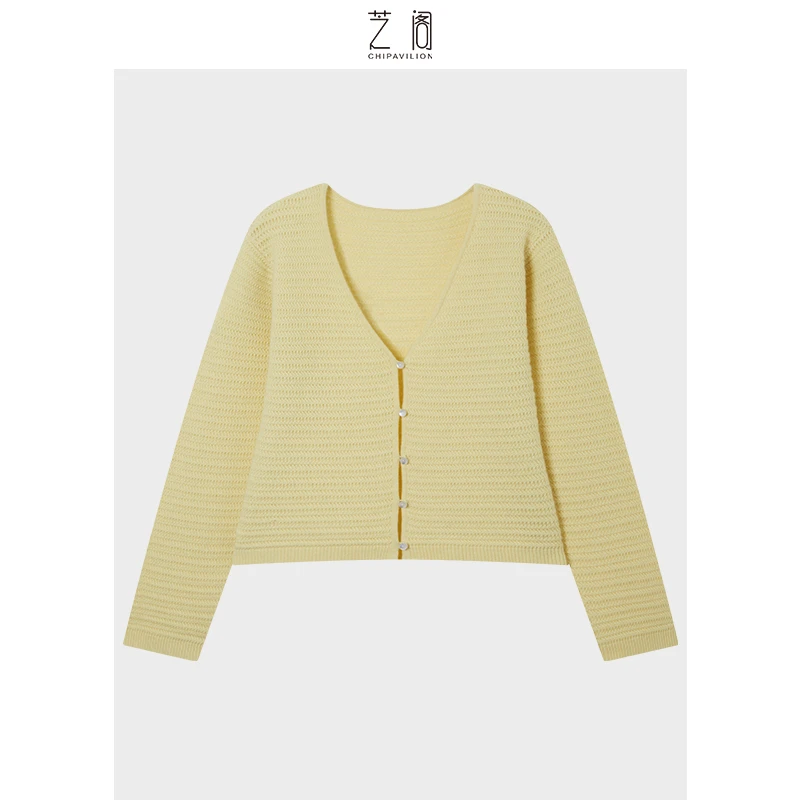 【芝阁】初春针织宽松长袖小香风羊绒衫W252A61021