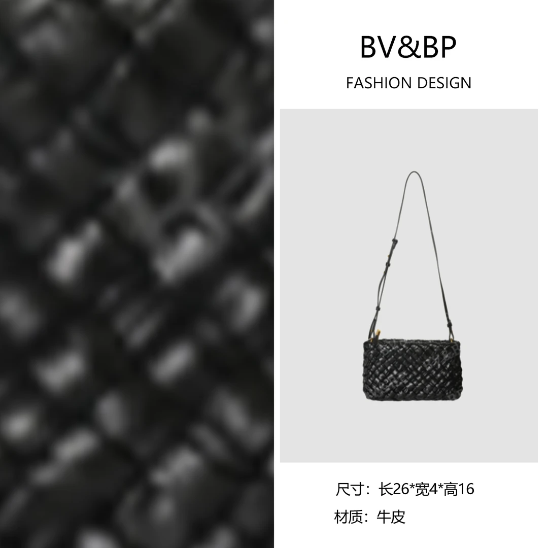 BV&BP· 原创设计 真皮高定手提单肩包  BV1981-黑色