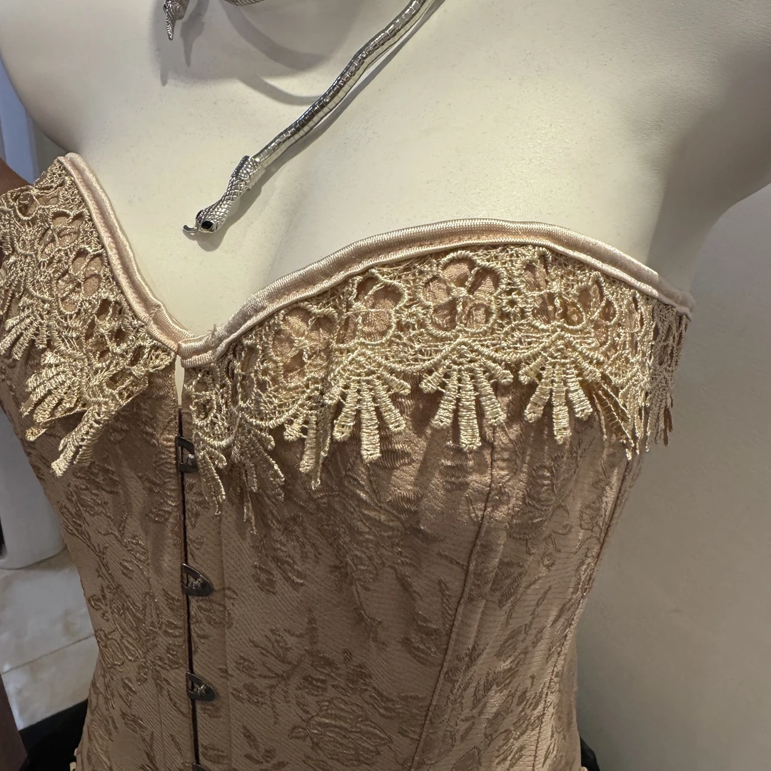 燎原岛【奶油欧包】大码蕾丝鱼骨胸衣钩花印花重工收腰显瘦