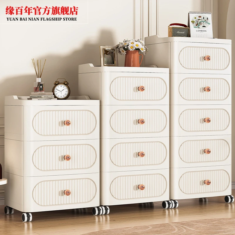 35-52宽度欧式抽屉式收纳柜简易床头柜塑料组装式储物柜