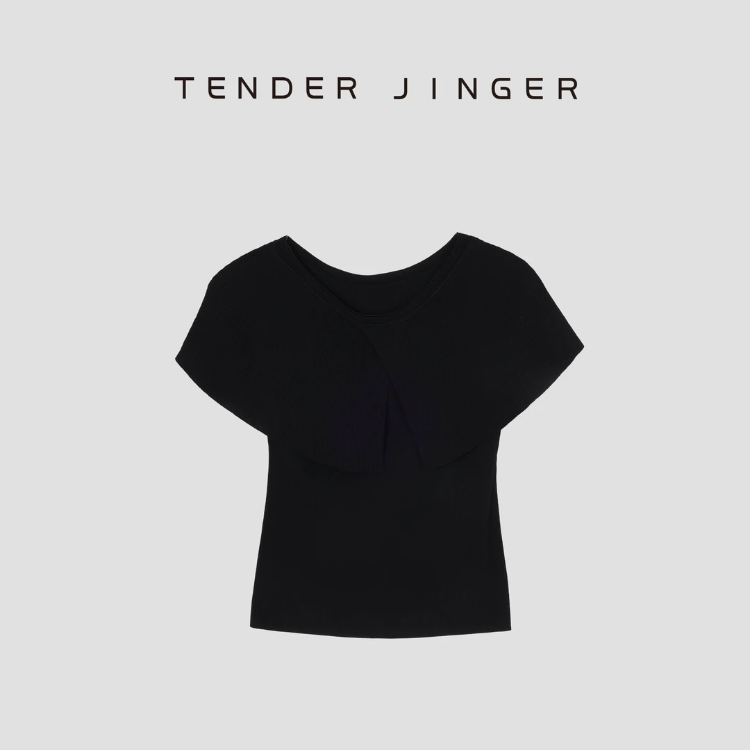 Tender Jinger【黑标】显瘦圆领纯色短袖T52BMM602B