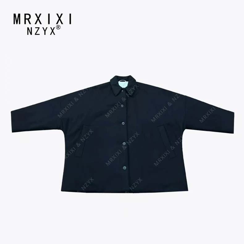 2026春季新款小众设计极简棉花糖羊毛混纺廓形棉服外套女