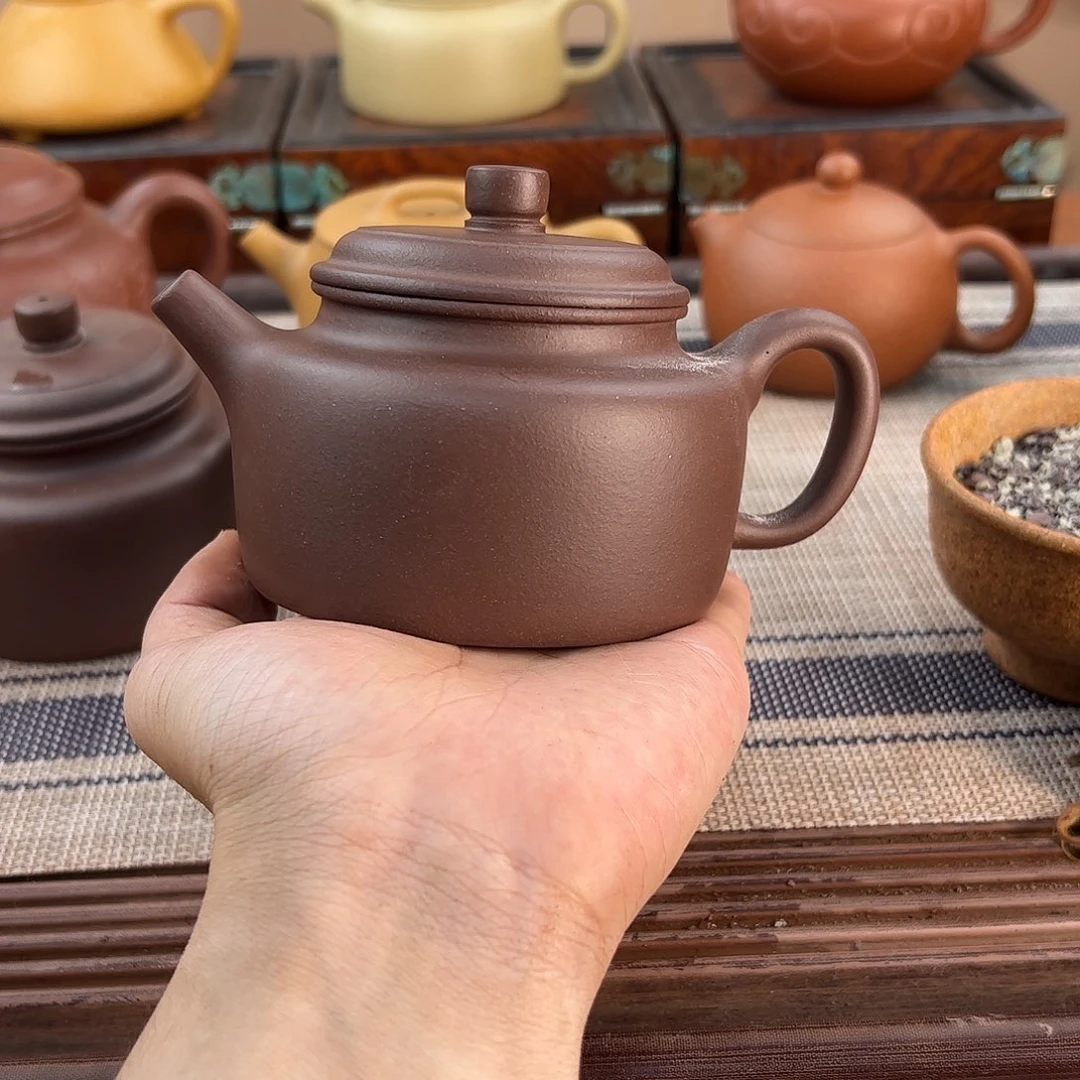 茶壶紫砂紫泥德中微瑕
