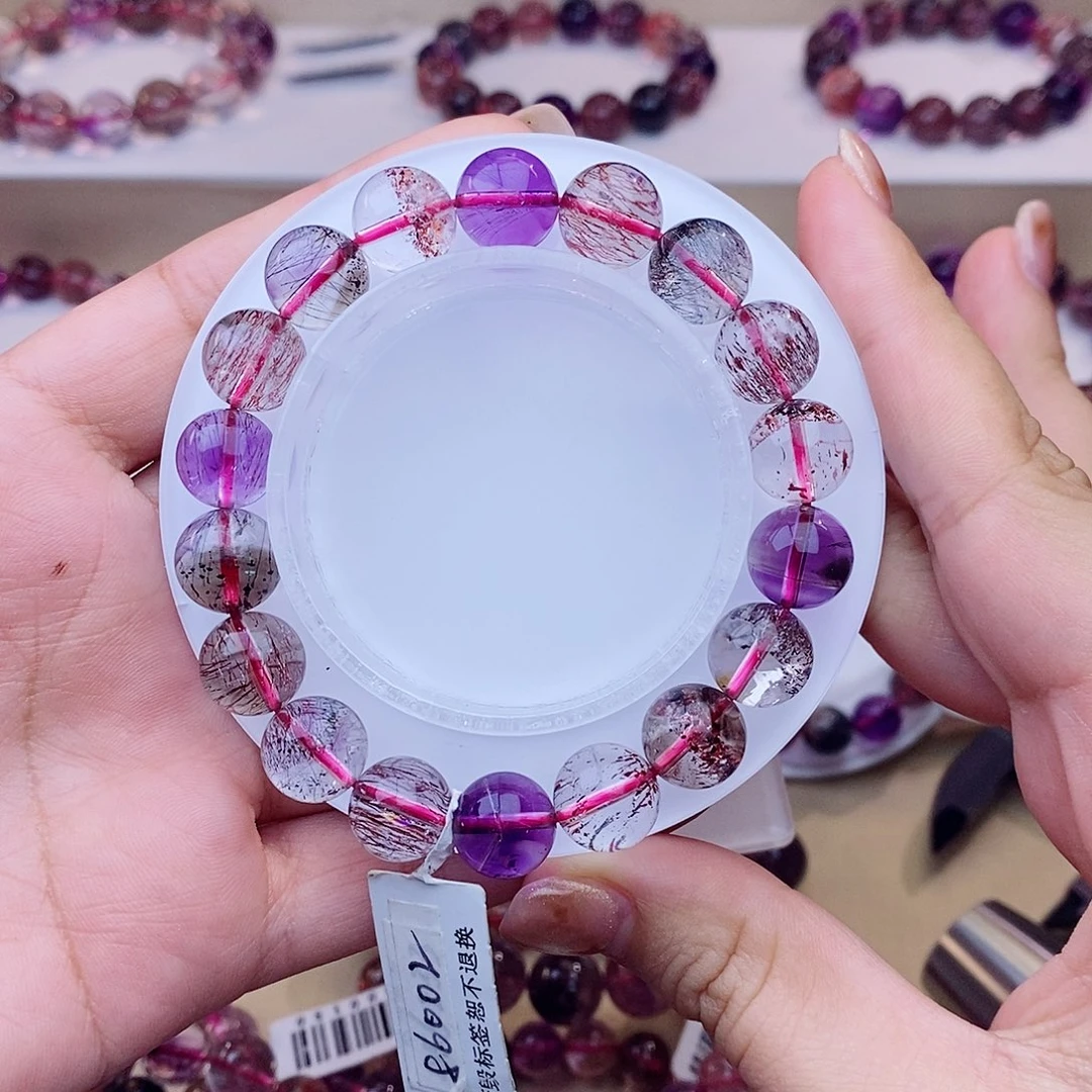 未镶嵌手链水晶黑加侖超七11m