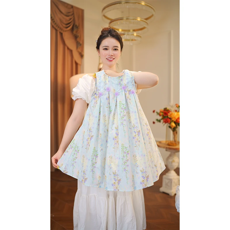 女童2025夏季连衣裙夏装中大童儿童夏款洋气背心裙子10607