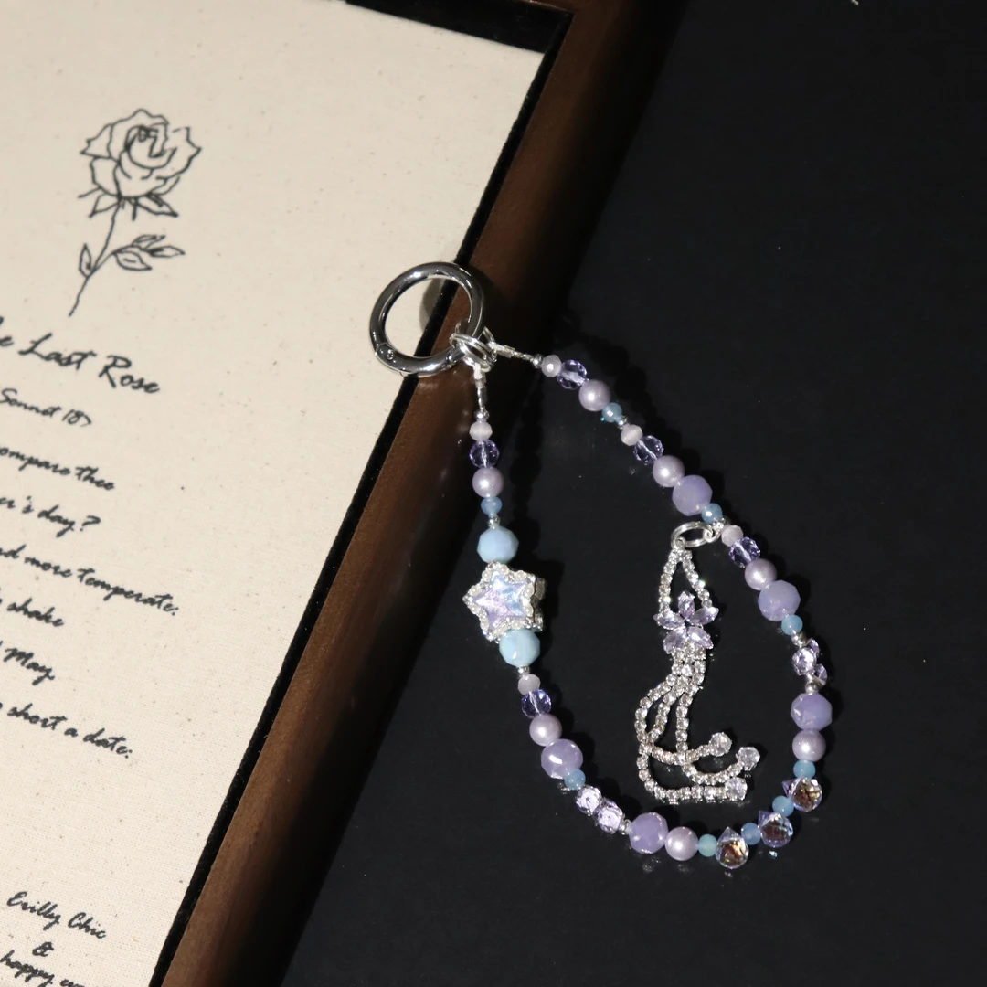 轻奢锆石手机链/水晶手机链/钥匙扣手腕挂绳