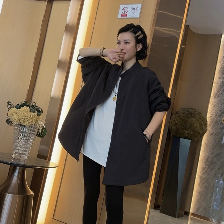 【芬姐精选】中长款棉服外套女冬季2025新款宽松保暖棉衣休闲外套