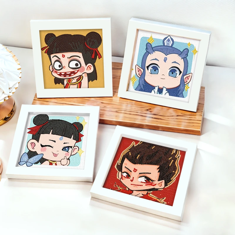 2025新年电影哪吒之魔童闹海敖丙手边手工diy材料钻石画儿童礼物6